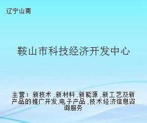 鞍山市科技經(jīng)濟(jì)開(kāi)發(fā)中心 經(jīng)濟(jì)信息咨詢的橋梁與引擎